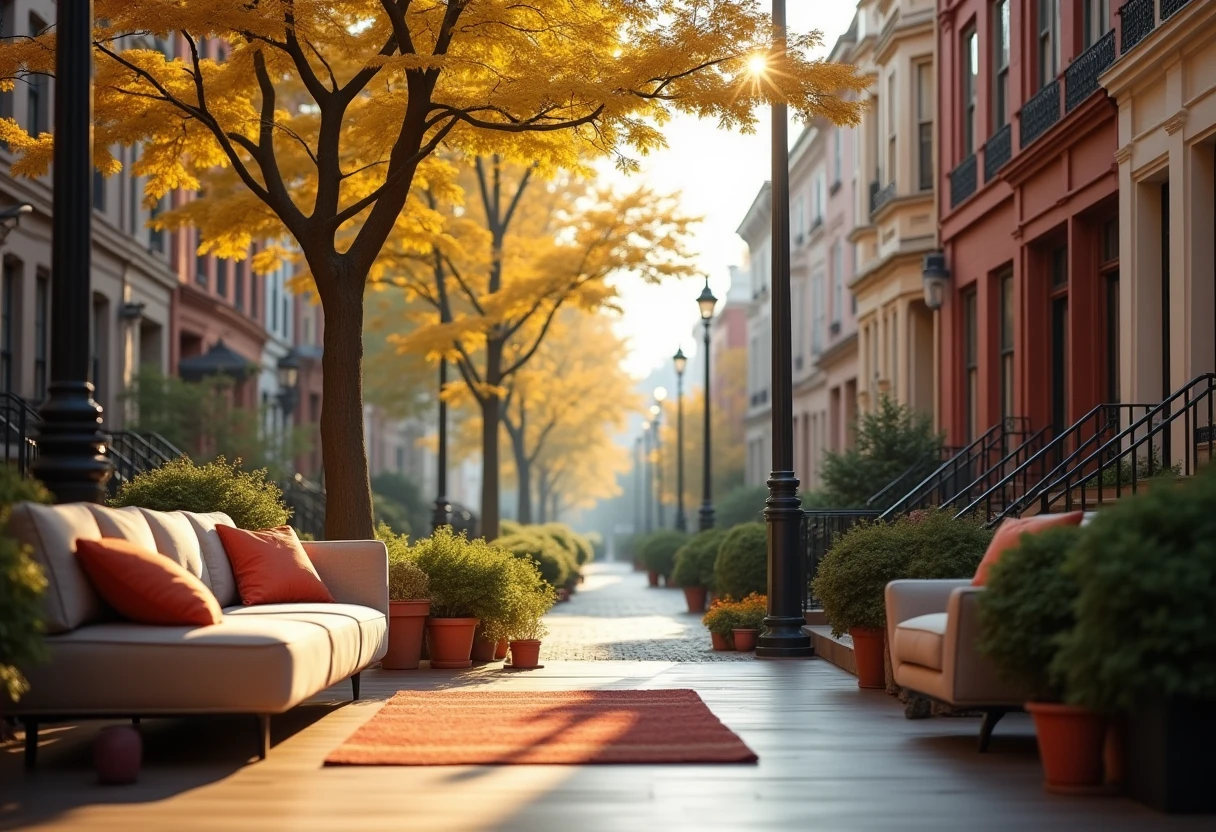 Cozy neighborhood view
